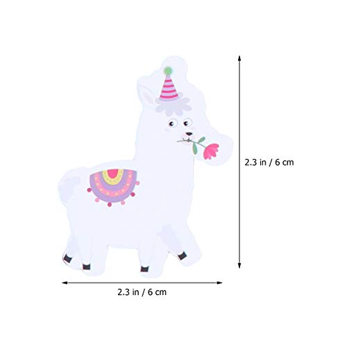 24 peças de topos de bolo de papel com tema de alpaca design de cacto, palitos de cupcake, festa de