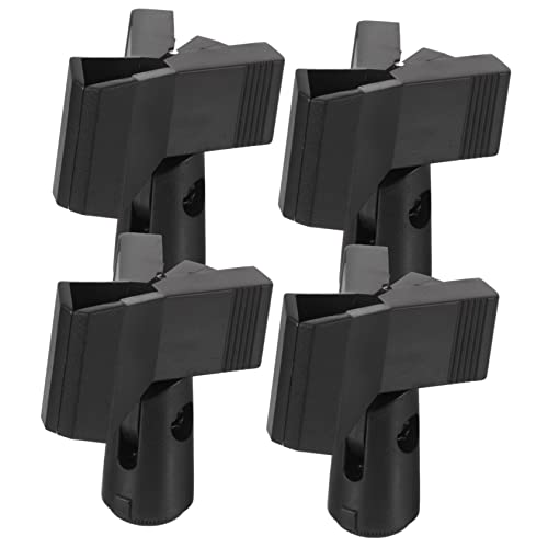SUPVOX 4pcs Microphone Clip Clamp Abs Metal Stand Universal Mic Holder Stage Performance Accessory