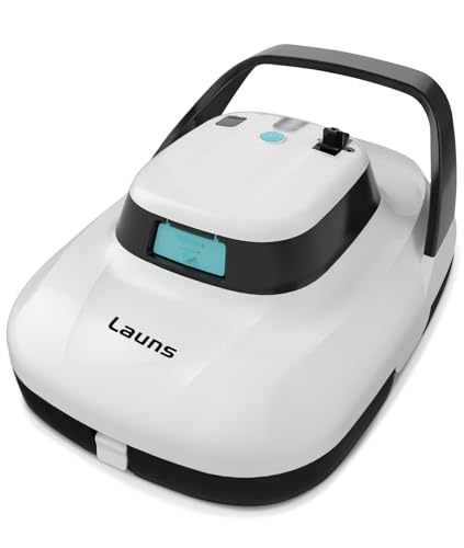 LAUNS (Nova Versão Atualizada de 2025) Robô Aspirador de Piscina Sem Fio S1, com Dois Motores E Bocais de Sucção. Automático, Funciona Por Até 90 Minutos E Possui Estacionamento Automático, Ideal