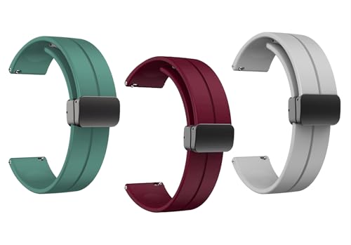 Image of IIK COLLECTION 22mm Silicone Strap for Smart Watches | Combo Pack Compatible With Noise, Fireboltt, Boat Xtend, Pebble, Boat Flash, Noise Color Fit, Ultra Smart Watch & All Watches