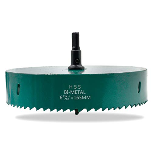 Image of 165mm /6.5 inch Hole Saw BI-Metal Heavy Duty Hole Cutter for Wood Cornhole Boards Plastic Drywall Fiberboard