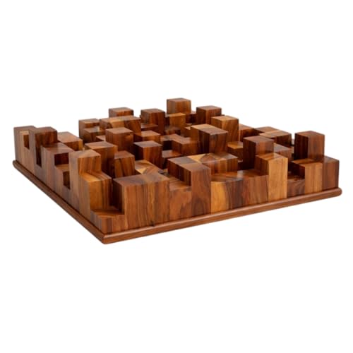 Image of Timber Acoustics Skyline Sound Diffuser | Sound Diffusion | Pine-wood | Noise Reduction and Acoustic Room Treatment (Single) (60 X 60 X 12 cm) (Sheesham)
