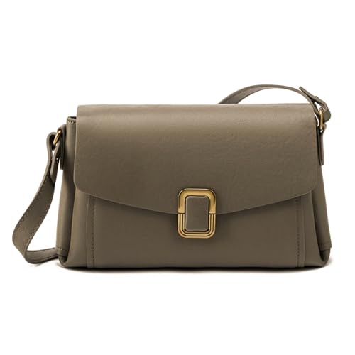 Image of Genuine Leather Crossbody Bag for Women, Adjustable Shoulder Bag | Lightweight Satchel Handbag, 2 Detachable Straps, Travel, Everyday, Work, Gift