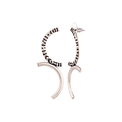 Aztec Bar Half Circle Earrings