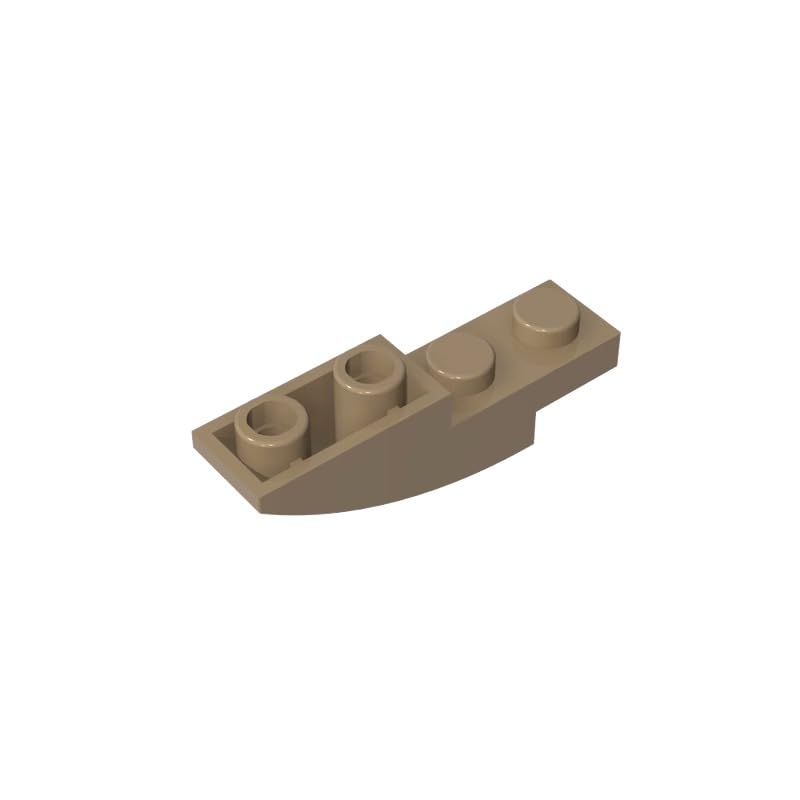 XYEIUGO 13547 Arched Brick Slope Curved 4x1 Inverted, Dark Tan, 50 PCS — image 1