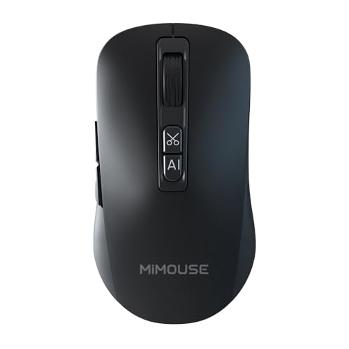 MIMOUSEEM4AI Wireless Intelligent AI Mouse, Built-in AI Assistant, Supports AI Writing, AI Drawing, Smart Mouse?one Click Voice Typing, Screenshot,Translation, and Supports Multiple Languages.