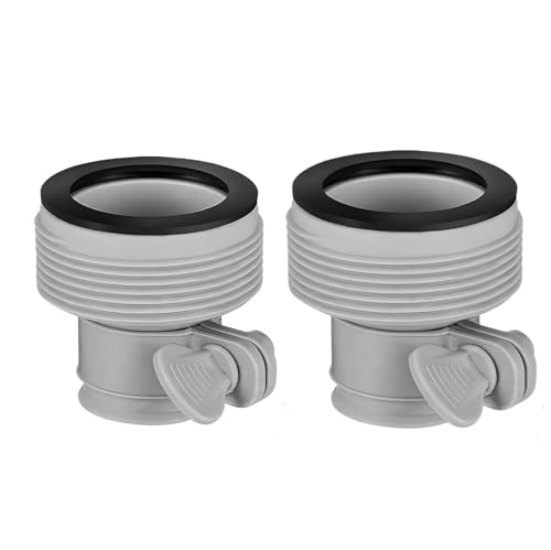 2 Packs Pool Hose Adapter Connector Converts 1.25 to 1.5 Inch Hoses-Replacement Parts Fits Filter Pumps and Saltwater Systems for Above Ground Swimming Pools