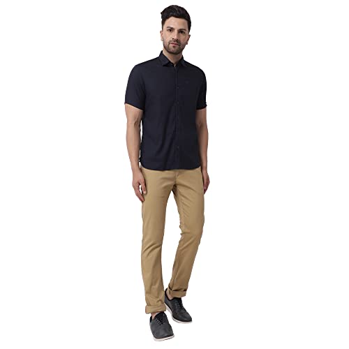 Image of blackberrys Men's Slim Fit Shirt (ES-DOHX73# Navy