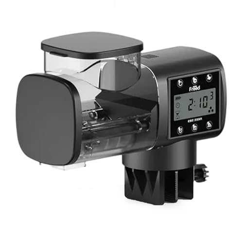 500 ミリリットル魚の餌ディスペンサーバッテリー駆動の自動フィーダー水族館タンク用の調整可能なタイマー付き自動魚の餌箱