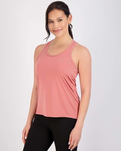 Image of Real Essentials 5-Pack Women's Racerback Tank Top Dry-Fit Athletic Performance Yoga Activewear (Available in Plus Size)