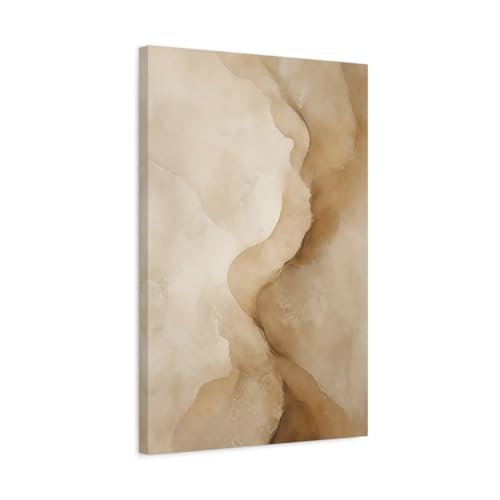 Tableau abstrait beige de qualité premium avec châssis de 3cm