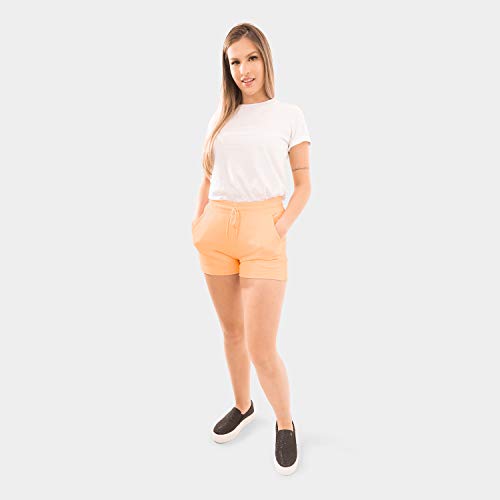 Kit c/ 2 Shorts Dooker Lisboa - Feminino (G, Salmão - Rosa Neon)