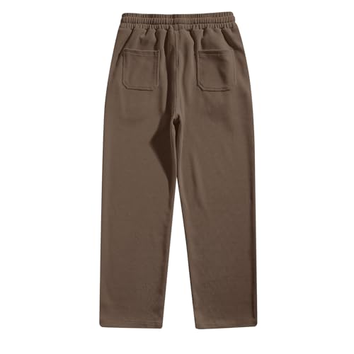 Men's Corduroy Pants Casual Drawstring Waist Work Pants with Pockets Fall Athleisure Pull on Straight Leg Pants4