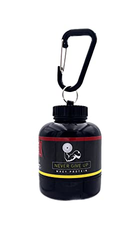 Contenedor y embudo portátil para proteínas y otros suplementos, varios tamaños, 30 y 60 gramos (60 gramos)