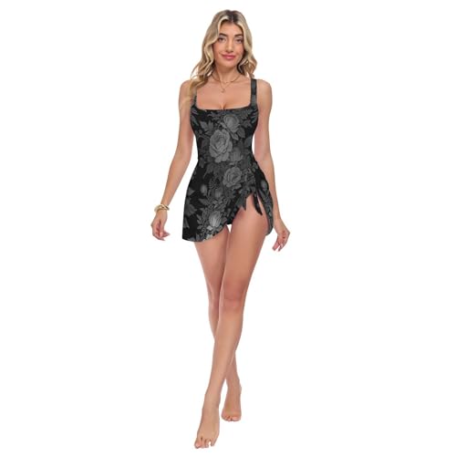 Maillot de bain une pièce pour femme chic à motif floral et taille haute sculptante