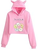 Pull court à capuche avec oreilles de chat pour femme, Coin Creature14, L