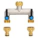 OPERMAXER 2-Wege Wasserhahn Wasserverteiler, Verlängerter Griff, 3/4...