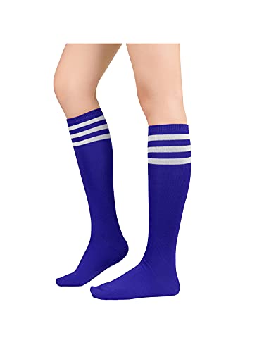 Image of Century Star 2-Pack Long Knee High Socks for Women-Mixed Striped Tube Socks Causal Stockings