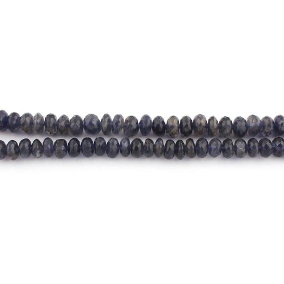 Iolite roundles beads 9mm-10mm en fil de 8 pouces pour création de bijoux SB3479