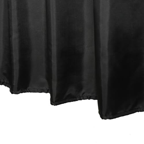 Image of Fabric Black Shower Curtain Liner, Washable Light Weight Cloth Shower Curtains Bathroom with Bottom Weight, Water Repellent, 72x72 inch