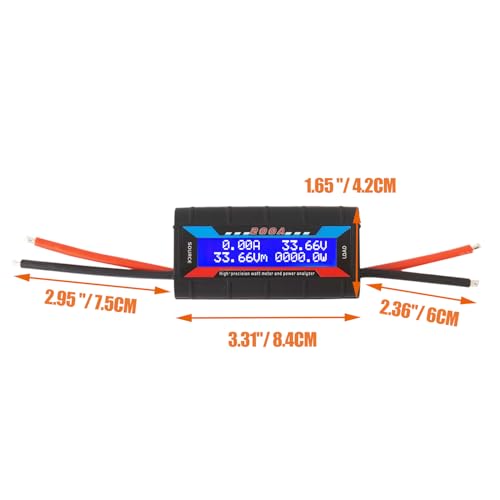 Image of 200A High Precision Watt Meter, RC Multi Meter Power Analyzer, Battery Testers Voltage Amp Consumption Performance Monitor with Backlight Digital LCD Screen