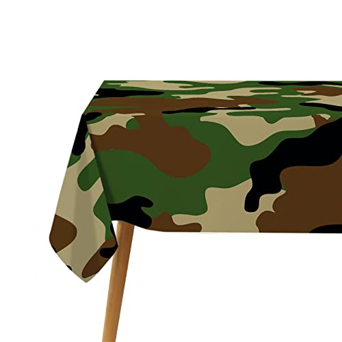 Hafangry Camouflage Tablecloth Army Military Camo Themed Birthday Party Decoration Kitchen Dining Room Home Decor-60×84Inch #TOP4