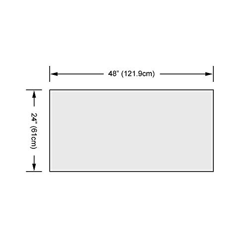 24" X 48" Inch Rectangle Glass Table Top - Tempered - 1/4" Inch Thick- Flat Polished - Eased Corners #TOP7