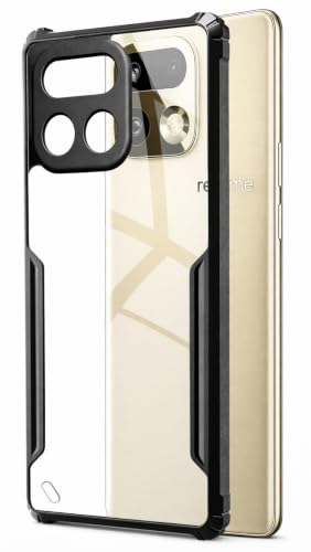 Image of SPAZY CASE Transparent Shockproof Back Cover for Realme 16 Pro Plus | Clear Case with Air Cushion Corners | Scratch Resistant Hard Back | Camera & Screen Protection