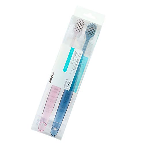 HEMOTON 2 Pcs Escova de Dentes de Cerdas Macias Manual Escova de Dentes de Cerdas Compactas Extra Ma