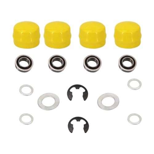 Milageto Kit de reconstrucción de cojinetes de Rueda para cortacésped, Conjunto de Rueda Delantera AM118315 AM127304, Repuesto para Tractores cortacésped LT160