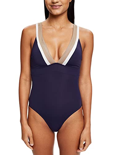 ESPRIT Damen Tayrona Beach Rcspad.swimsuit Badeanzug, Navy, 44