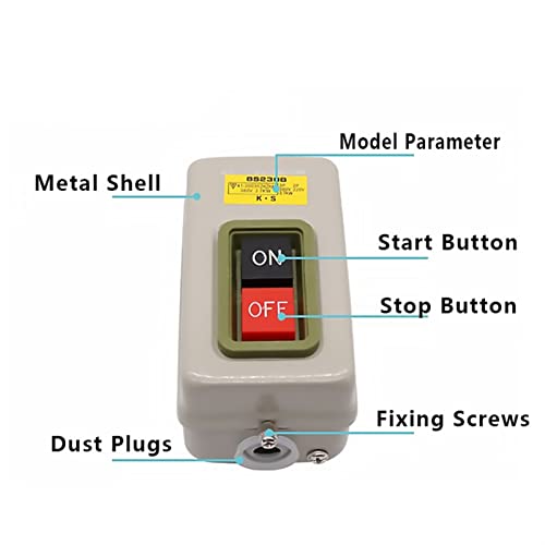 Bouton de Commande de Puissance KLVN pour Scie et Compresseur Triphasé 7.5kW