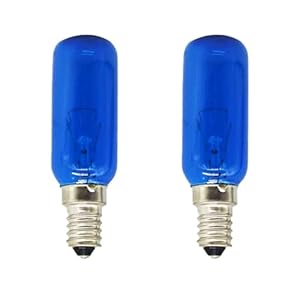 Ksywydu 2 Pcs Fridge Freezer Blue Lamp Bulb, 25W 230V-240V Blue Bulb Light Lamp Refrigeration Lamp for Bosch Neff Siemens 'Daylight' Type Models, Stylish Illumination for Kitchen, Easy Installation
