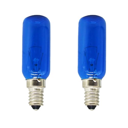 Ksywydu 2 Pcs Fridge Freezer Blue Lamp Bulb, 25W 230V-240V Blue Bulb Light Lamp Refrigeration Lamp for Bosch Neff Siemens 'Daylight' Type Models, Stylish Illumination for Kitchen, Easy Installation