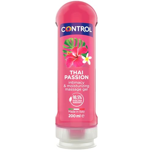 CONTROL Gel de masaje corporal 2 en 1, Transparente, 200 ml (Paquete de 1)