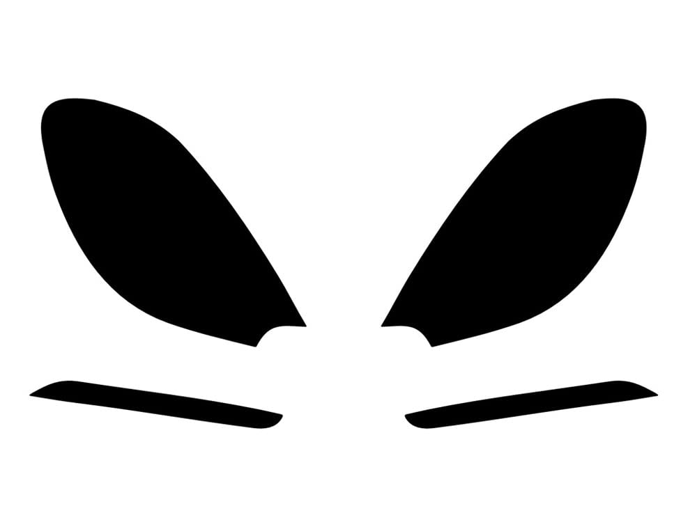 Rtint Headlight Tint Covers Compatible with Porsche Macan 2015-2021 - Blackout Smoke