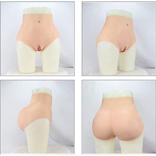 FSYH Realistische Vagina-HöSchen Herren Slip Aus Silikon Mit Verstecktem Gaff GefäLschte Vaginal-Tanga-UnterwäSche füR Transgender Drag Queen Shemale/Lvory White/Basic – Bild 3