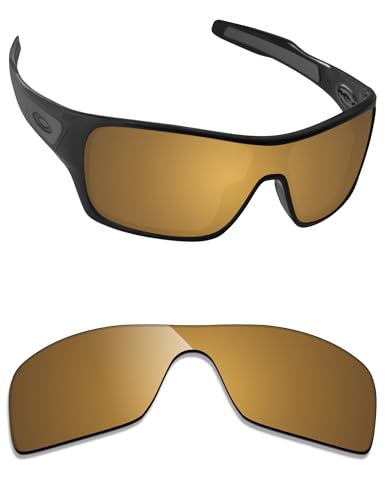 Image of Alphax Flare Gold Mirrored Elite Polarized Replacement Lenses for Oakley Turbine Rotor OO9307 Sunglasses