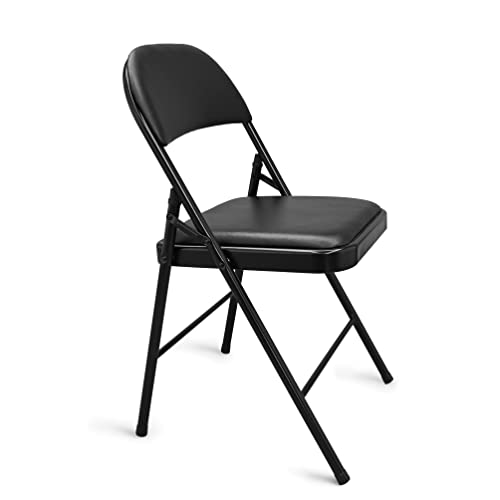 Amazon Basics 30FC02S4-BK Vinyl-Padded Metal Steel Folding, Black, 4-Pack Chair thumb #3