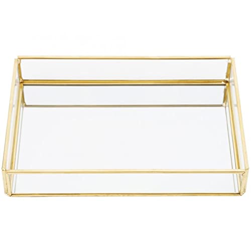 Ele d Metal s - Bandeja de maquillaje y bandeja de regalo Recle Sto para joyas, postres y exhibición de desayuno (tamaño mamá)