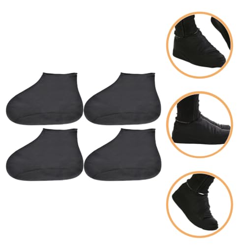 Cubiertas impermeables para calzado iplusmile, 2 pares, de látex, para zapatillas y tacones altos miniatura 5