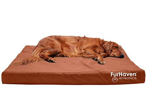 Furhaven Water-Resistant Cooling Gel Dog Bed for Large Dogs w/ Removable Washable Cover, For Dogs Up...