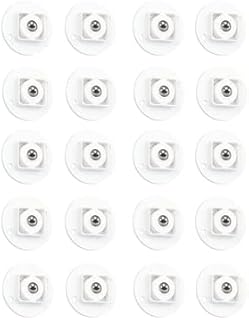 Self-Adhesive casters, ZXMY Mini Swivel Wheels, Universal Wheel 360 Degree Casters, Rotating Sticky Pulley for The Bottom of Various Storage Bins, Furniture, Trash cans （20 Pieces) (White, Round)