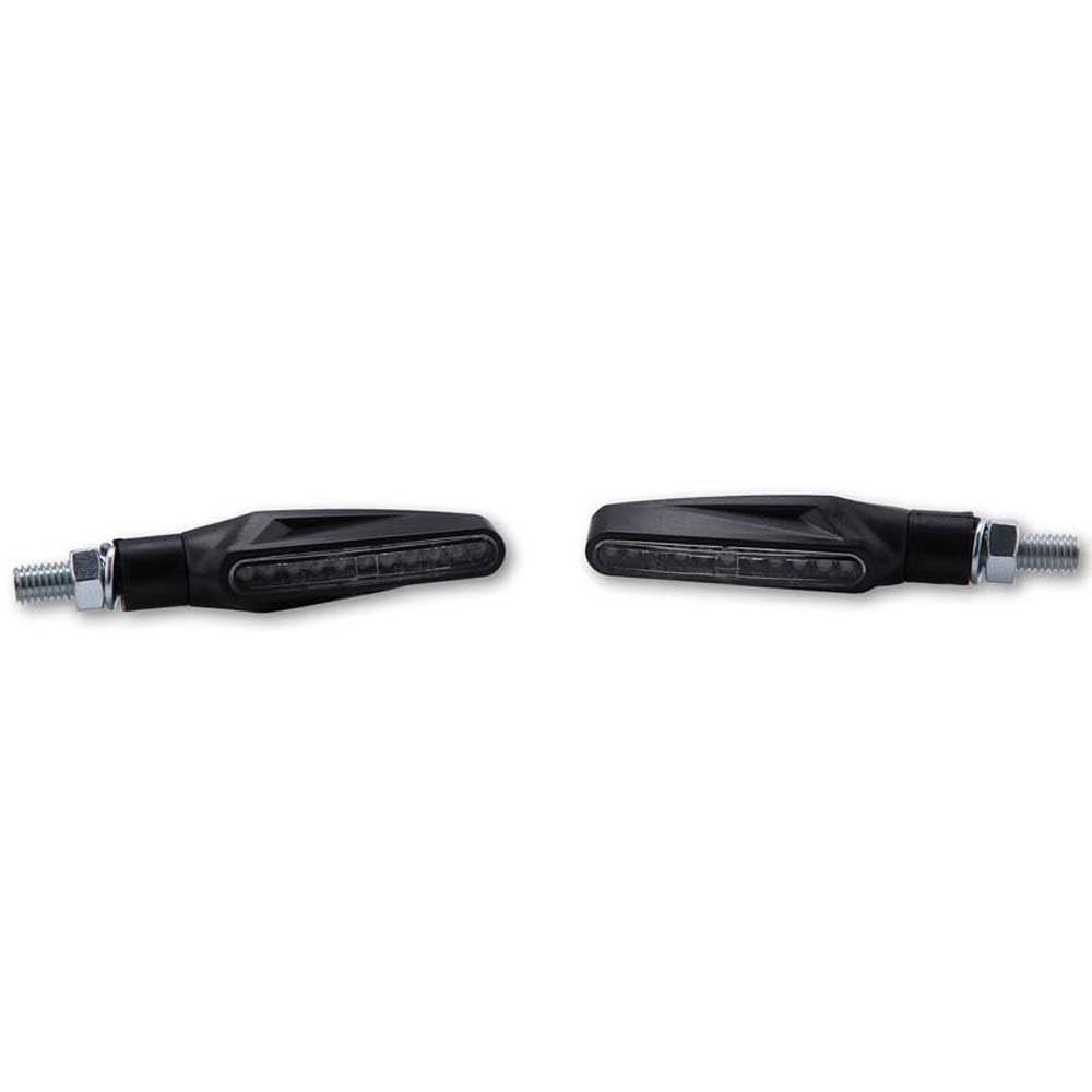 ShinYo Motorrad Blinker E geprüft LED Blinkerpaar Stix M8 schwarz, getöntes Glas