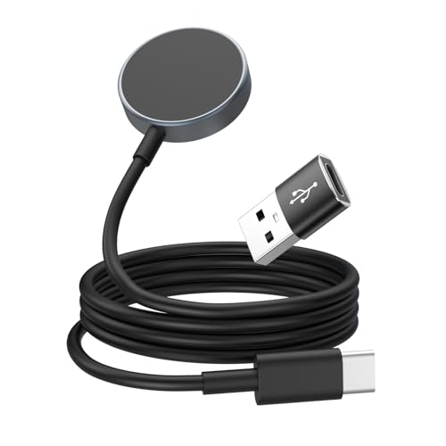 Astorgos Station de Recharge Magnétique USB-C et USB-A pour Samsung Galaxy Watch, Câble de Recharge Portable Sécurisé de 1 Mètre pour Watch 8/7/Ultra/6/6...