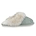 PAYMA - Chaussons Maison Hiver pour Femmes. Pantoufles Daim Synthétique avec Doublure en Fourrure Découpée. Mules Sabots Chauds et Confortables. Semelle en Caoutchouc. Coleur: Turquoise, Taille: EU 38