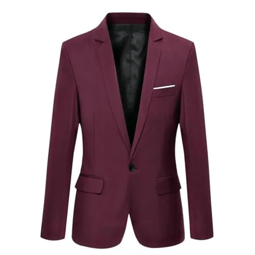 Men's Solid Color Retro Large Size Suit Jacket Business Casual Party Banquet Blazer