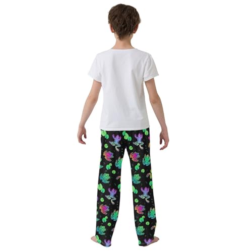 Pajamas Pants Soft Bright Frogs Long Sleep Pjs Lounge Pajama Bottoms Elastic Waist with Pockets3