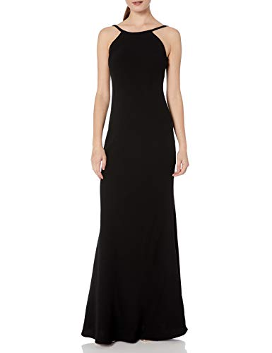 Calvin Klein Women's Halter Neck Crepe Gown, Black, 14 #TOP25