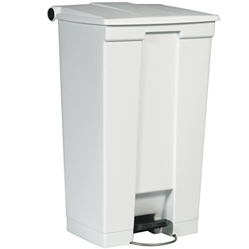 Rubbermaid Commercial Products - 6146 WHI -6146 Slim Jim Front Step On Trash Can, White, 23 Gallon Rubbermaid Commercial Products - 6146 WHI -6146 Slim Jim Front Step On Trash Can, White, 23 Gallon